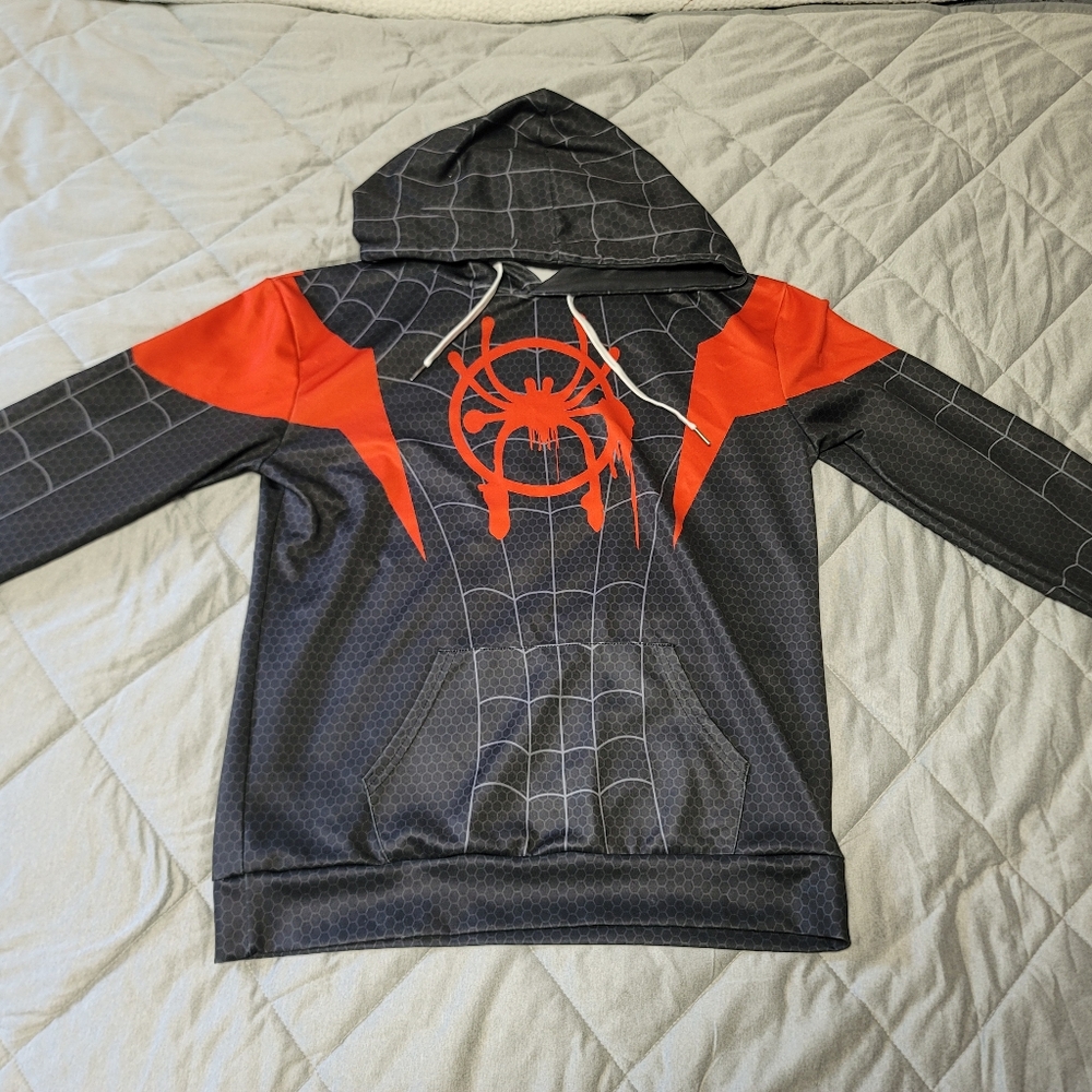 Spiderman Miles Morales Hoodie Size M